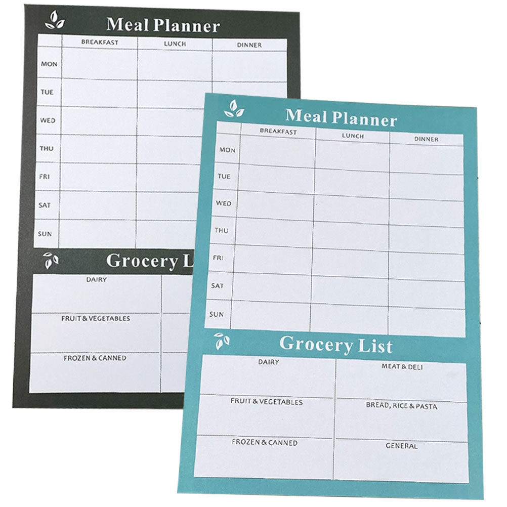 Meal Prep Diet - 2개입 식단 계획 노트 주간 메뉴
