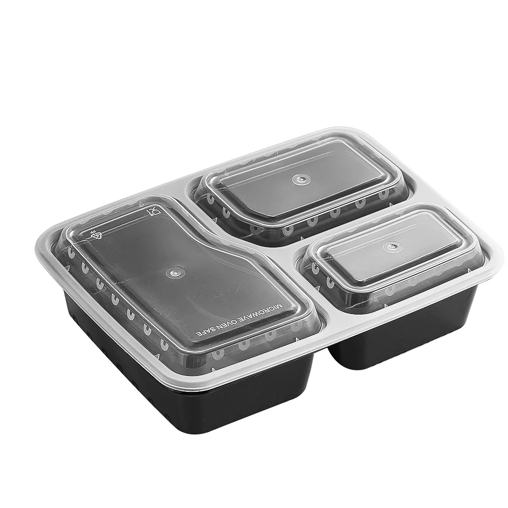 Meal Prep Glass Containers - 7팩 3칸 식사 준비 용기 뚜껑이