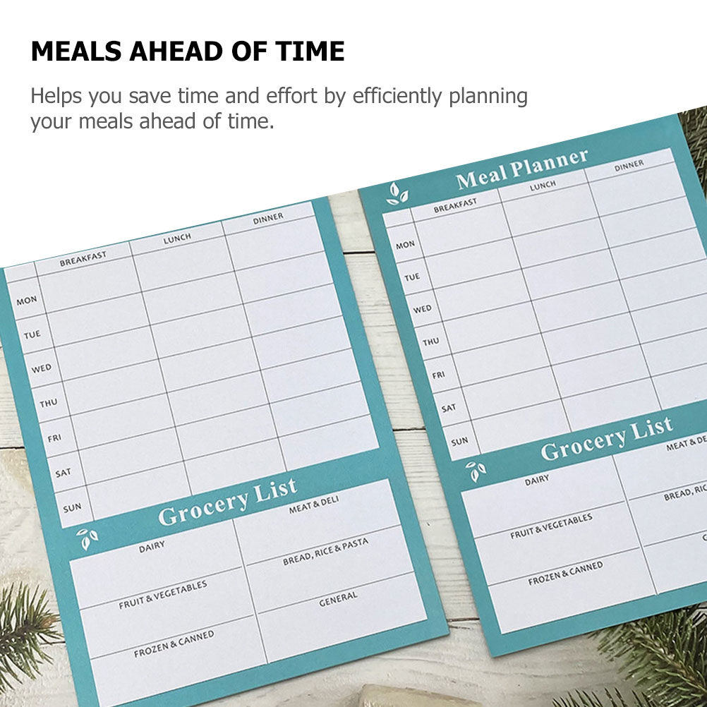2개입 가정용 주간 식단 계획 노트, 식단 추적 저널, - Meal Prep Diet 리뷰 및 가격