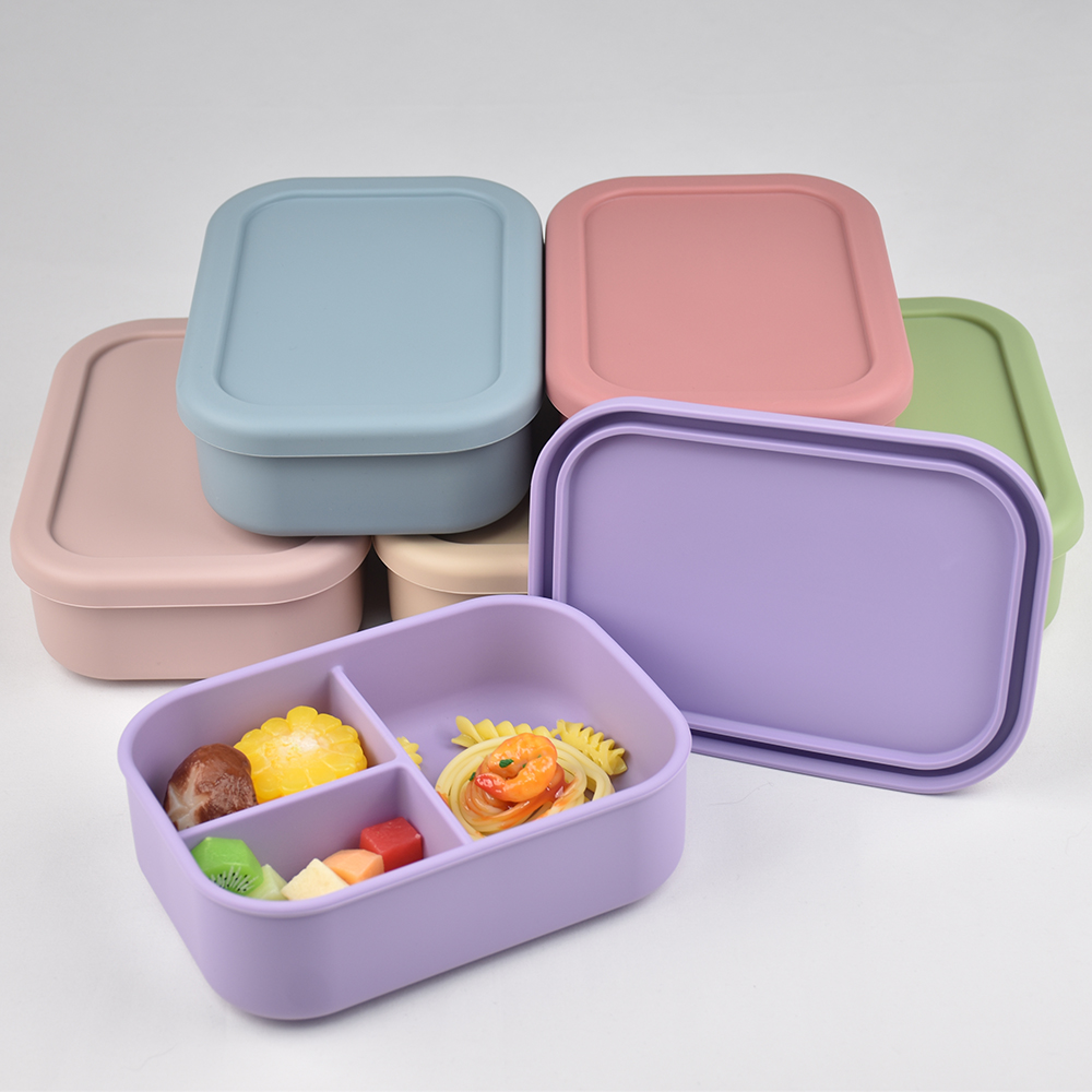3칸 식품 등급 실리콘 벤토 도시락 - 누출 방지, 전 - Meal Prep List 리뷰 및 가격