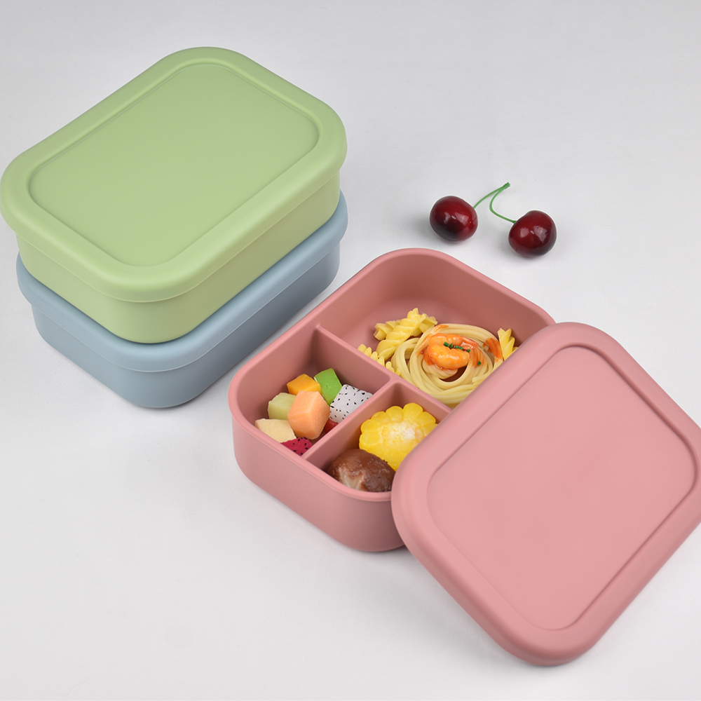 3칸 식품 등급 실리콘 벤토 도시락 - 누출 방지, 전 - Meal Prep List 리뷰 및 가격