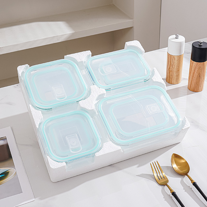 8피스 유리 도시락 및 보관 세트, 뚜껑이 있는 붕규산 - Meal Prep Glass Containers 리뷰 및 가격