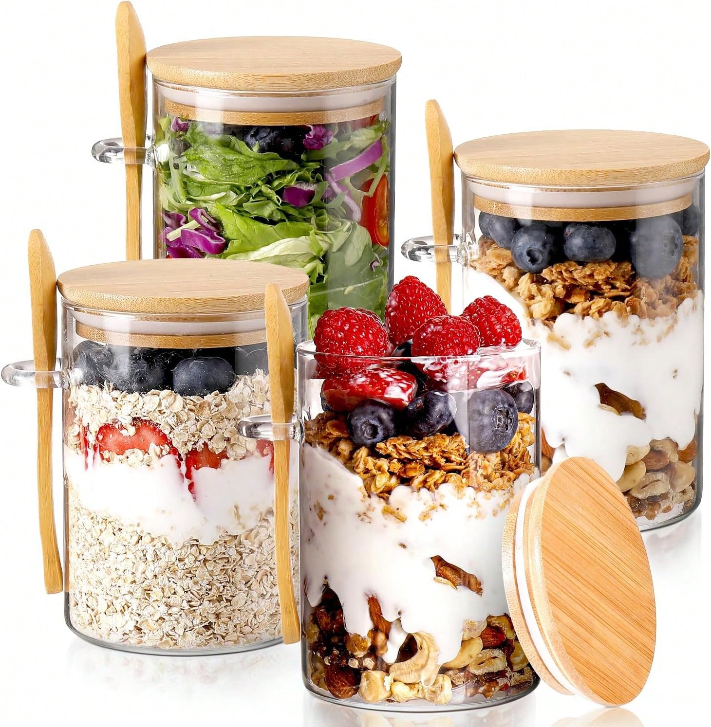 4개 세트 오버나이트 오트밀 용기, 현대적인 디자인의  - Meal Prep Overnight Oats 리뷰 및 가격