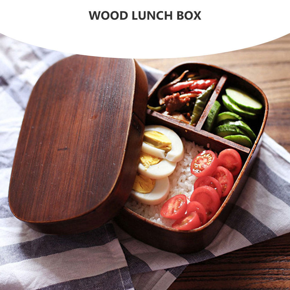 일본식 나무 도시락통 1개, 단층 분리형 디자인, 휴대 - Meal Prep Japanese Food 리뷰 및 가격