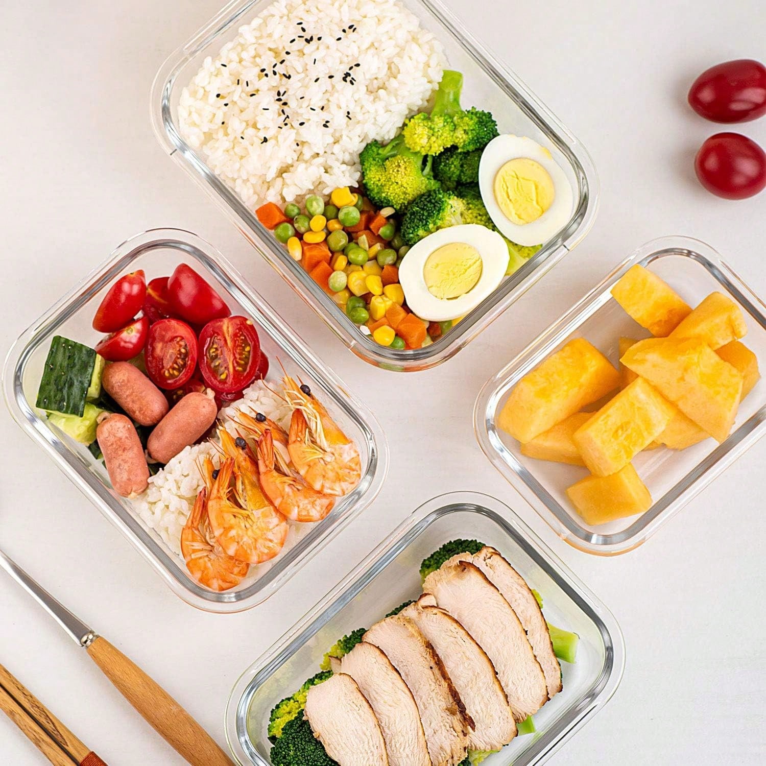 10팩 유리 밀프렙 용기, 뚜껑이 있는 밀폐형 식품 보 - Meal Prep List 리뷰 및 가격