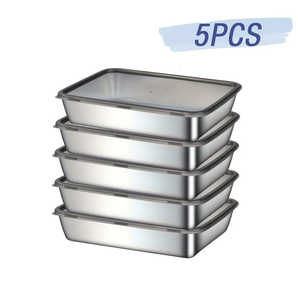 5종 스테인리스 스틸 식품 보관 용기, 냉장고 냉동고용 - Meal Prep Glass Containers 리뷰 및 가격