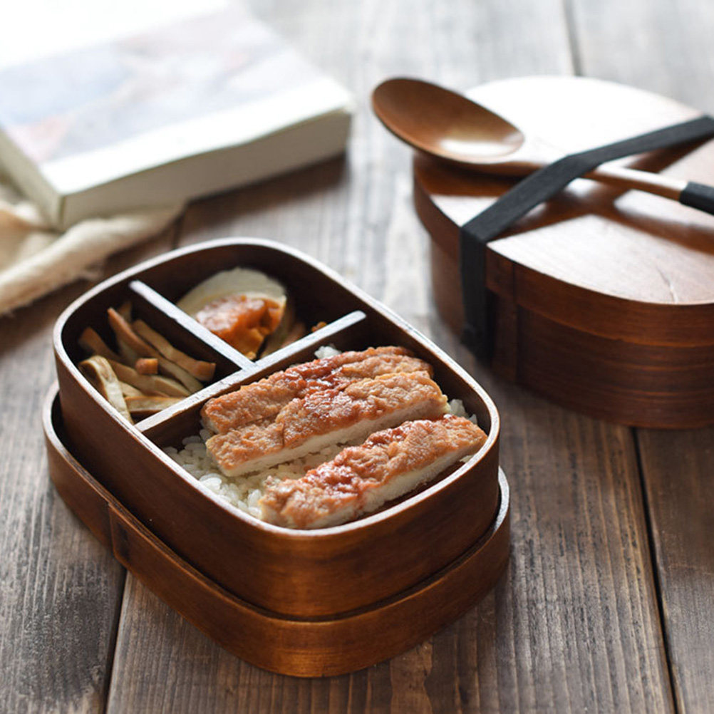 일본식 나무 도시락통 1개, 분리형 단층 벤토 박스,  - Meal Prep Japanese Food 리뷰 및 가격