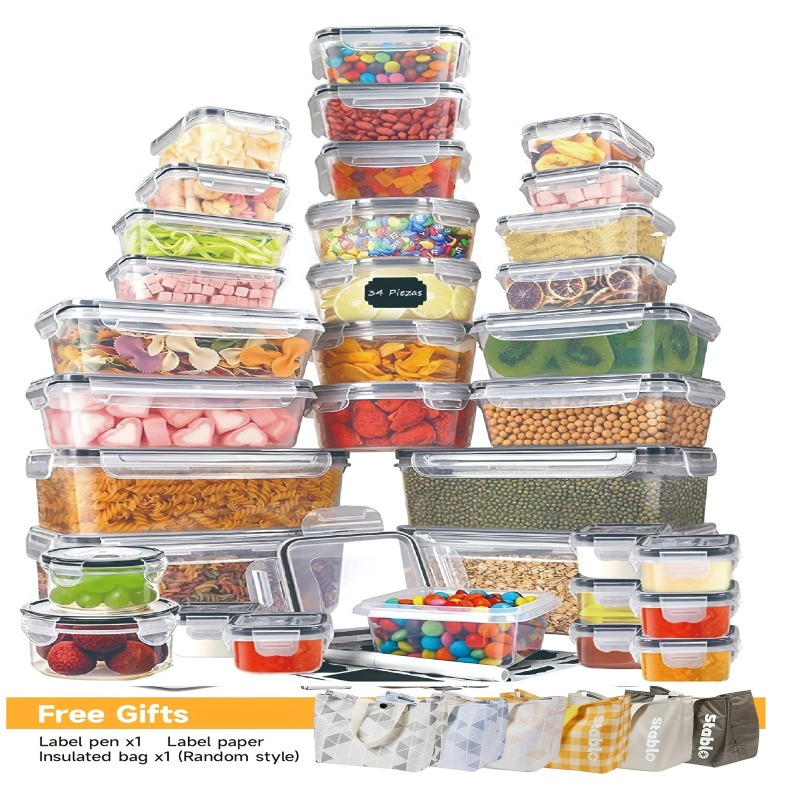 48개 BPA 프리 식품 보관 세트 – 주방, 식료품  - Meal Prep Glass Containers 리뷰 및 가격